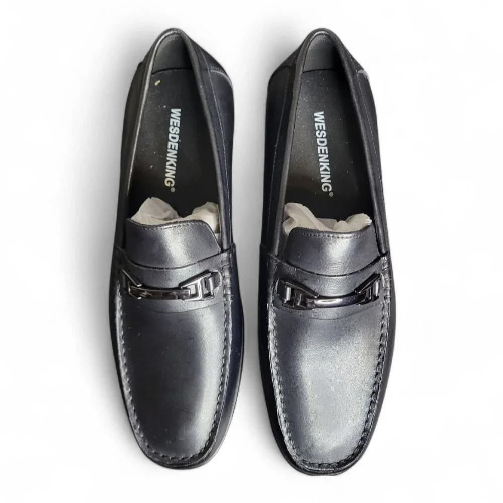 Wesdenking Men's Genuine Leather Slip-On Loafers - NWOT